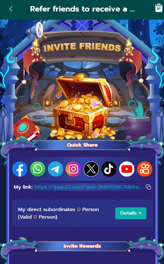 Invite friends and earn real money.