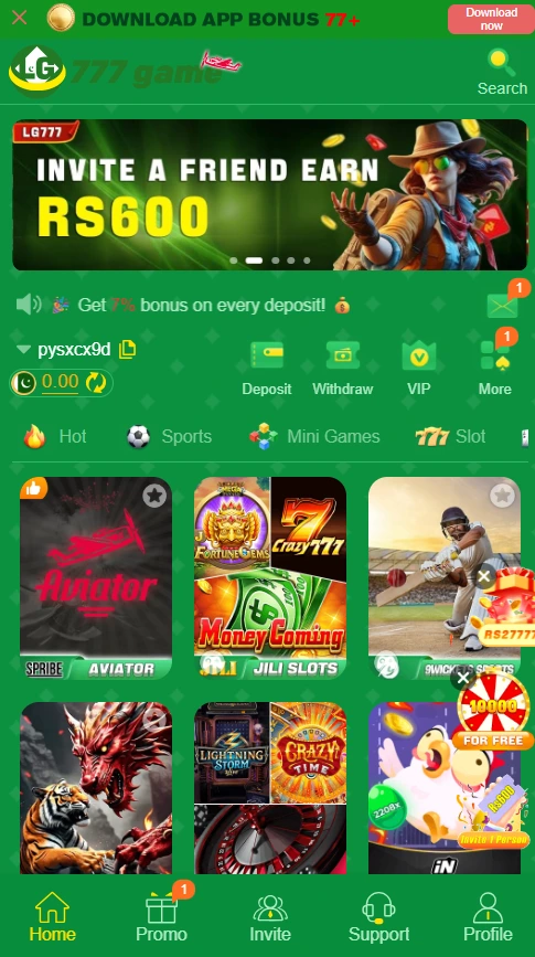 Download the LG777 game and earn real money today.
