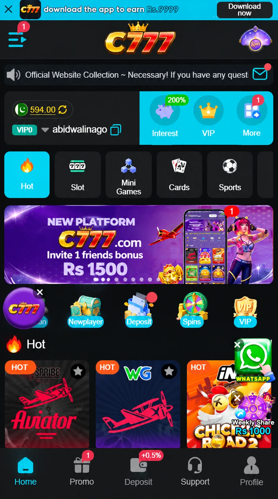 C777 Game Official screenshot image.