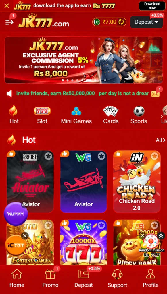 JK777 Game latest earning game screenshot image.
