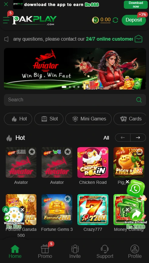 PAKPLAY official earning game screenshot image.