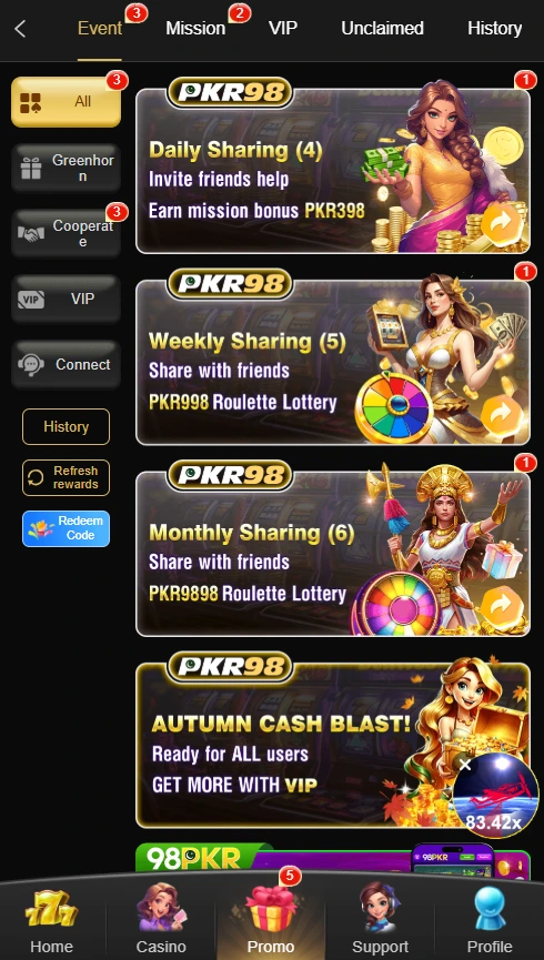 PKR98 game bonuses and real money guide.