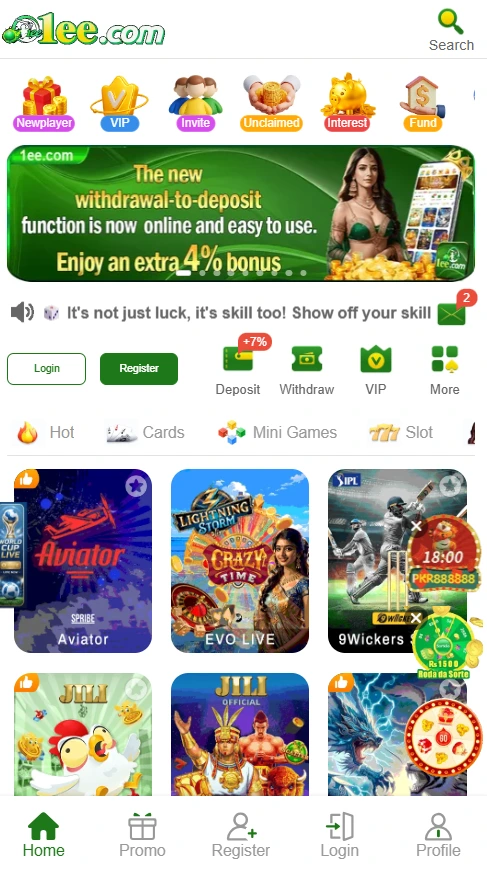 1LEE official earning game screenshot image.